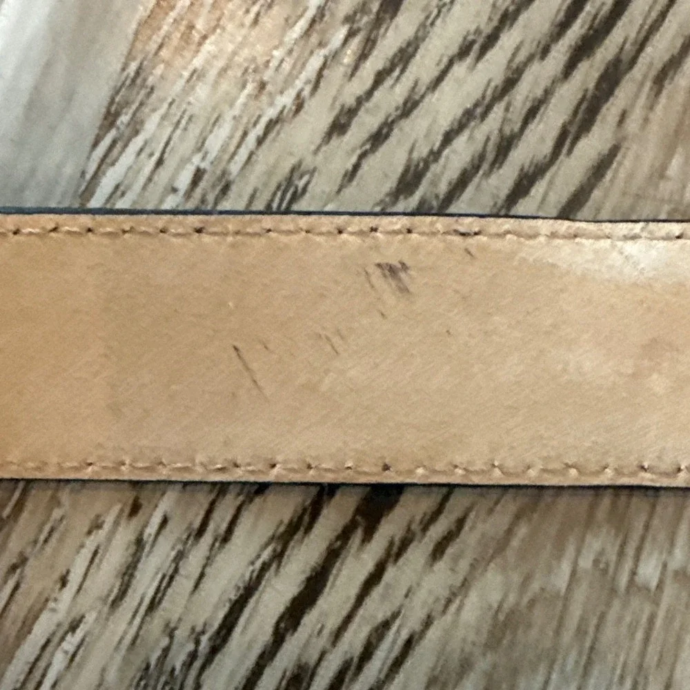 Doncaster Womens Leather Belt Silver Wrapped Hardware XL Chic Gray Made in Italy